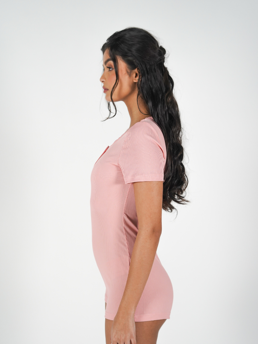 The Nova Bodysuit in Pink